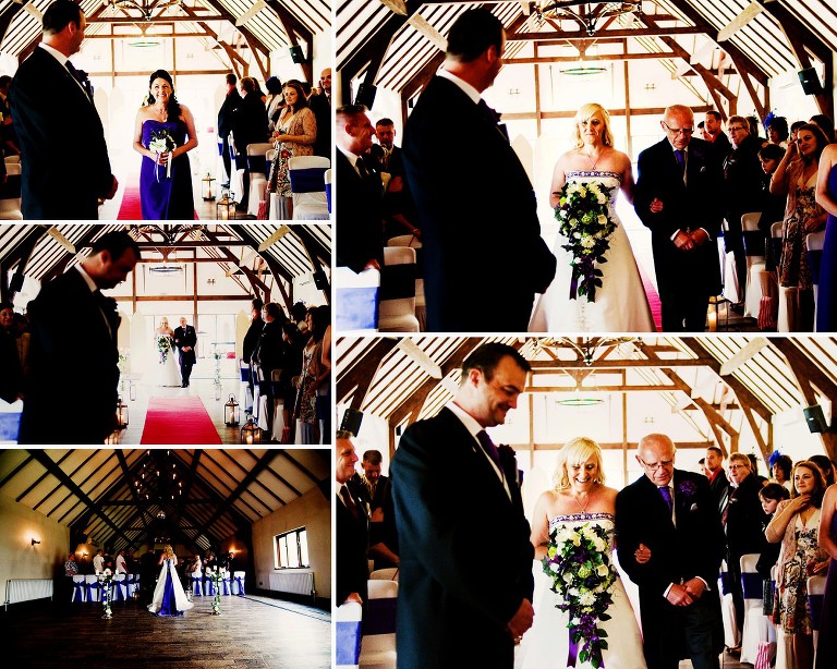 The ceremony of Lisa and Brian at the great hall at mains in Singleton.