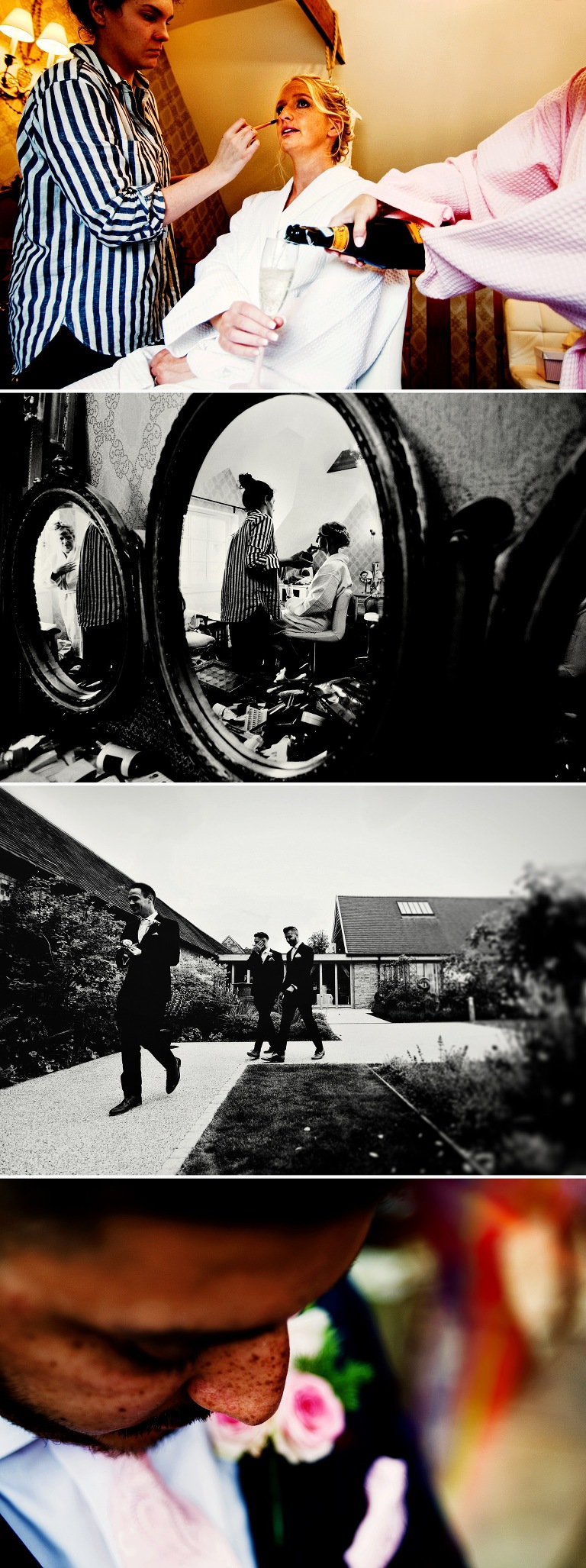 Groom with best man at bassmead manor barn