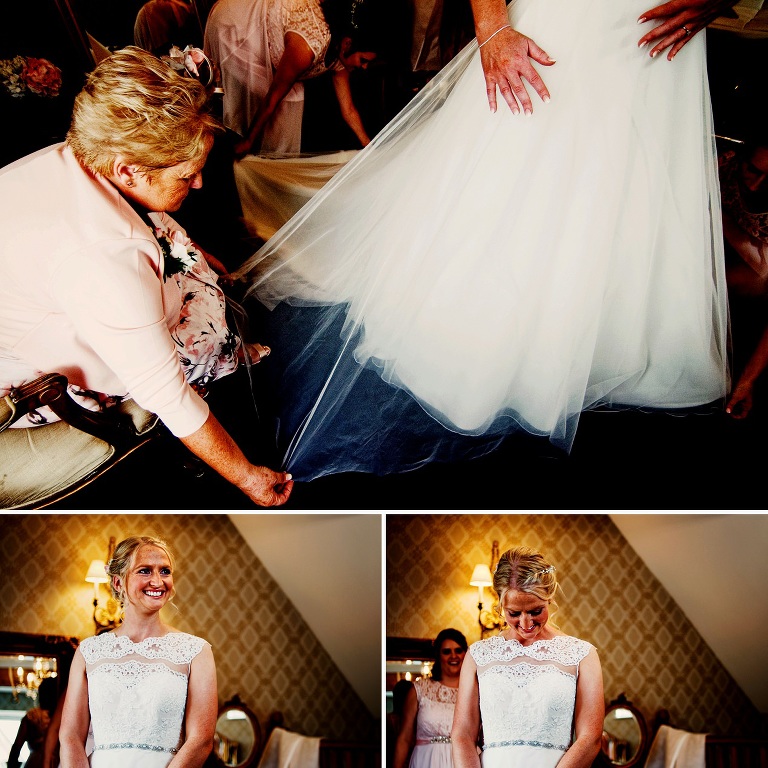 Gowns and Gartes and wed2b wedding dress and bassmead manor barn