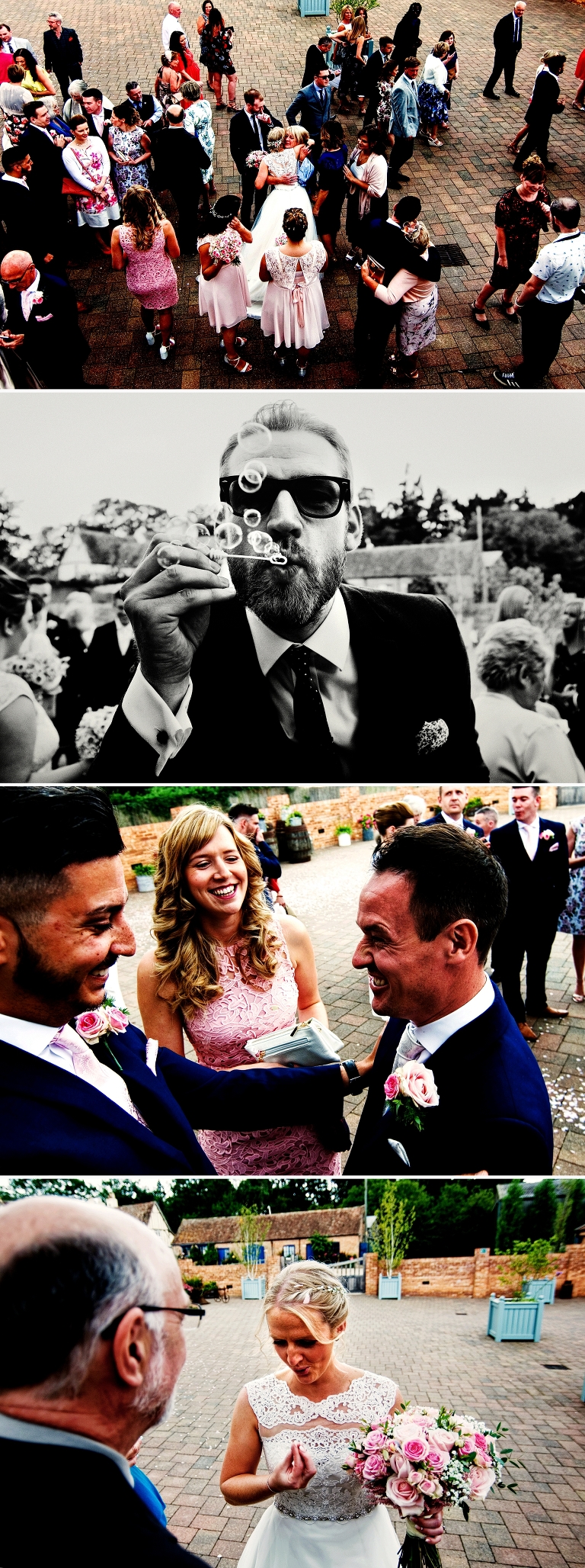 Bubbles at a st neots wedding