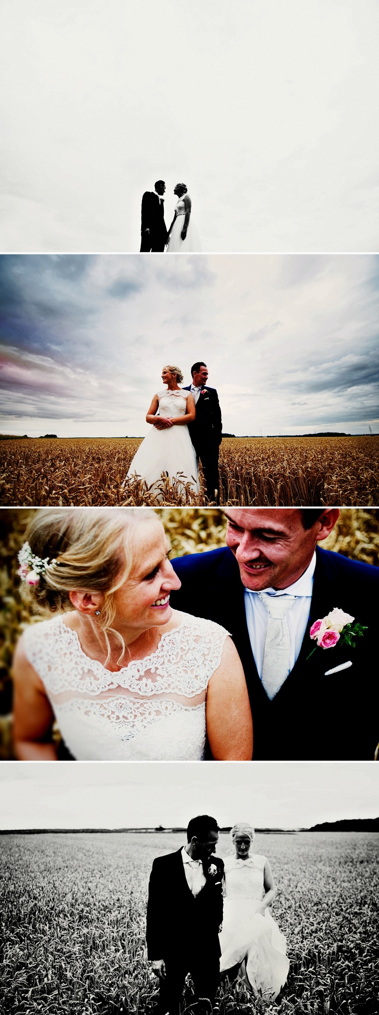 Barley fields at bassmead manor barn are great for bride and groom portraits