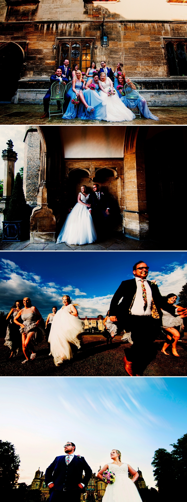 Super fun Suffolk tudor mansion wedding with Daen and Oli and their wedding arty in the gardens