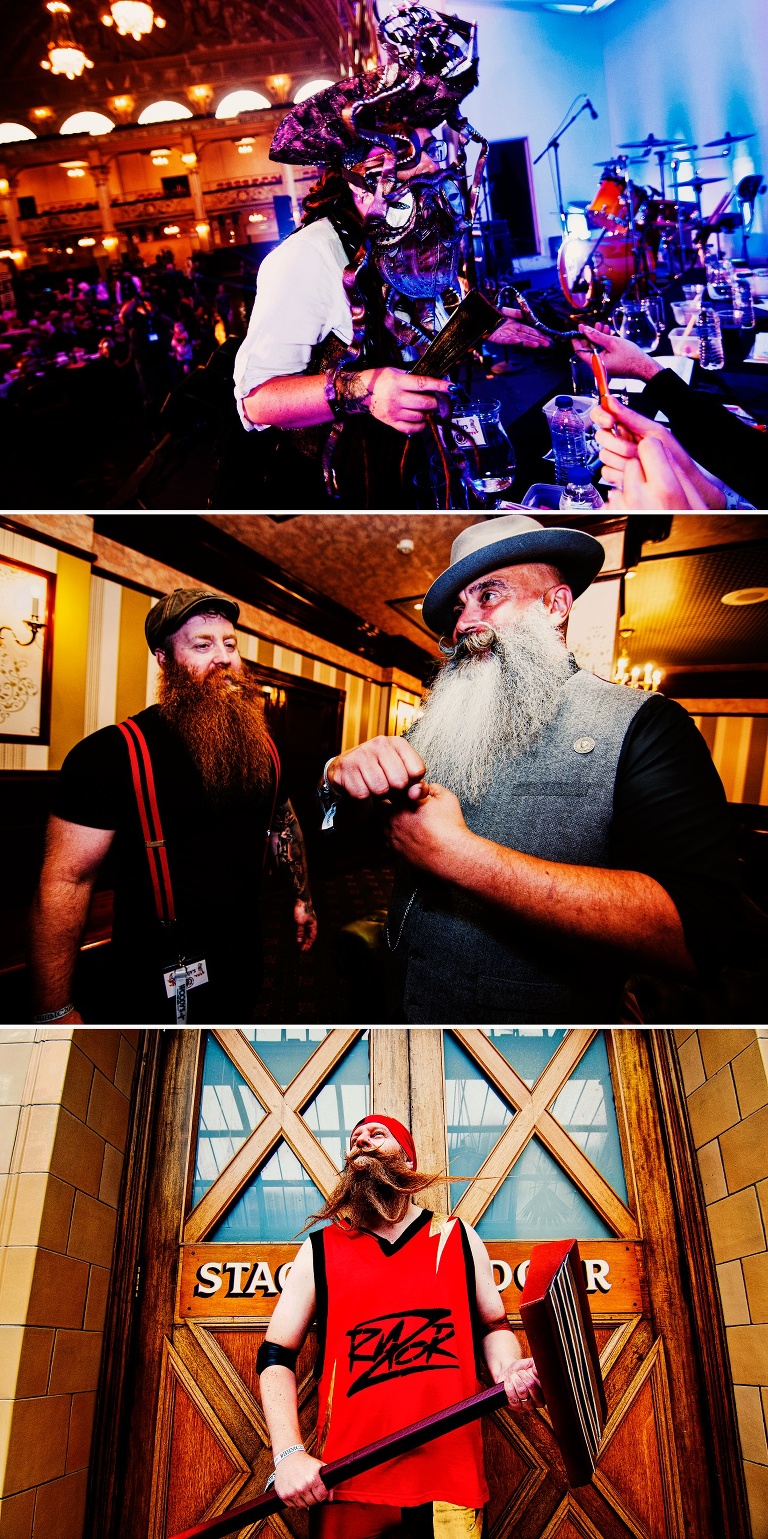 Lee Andrews and Brian Eva at the british beard and moustache championships in Blackpool 2018