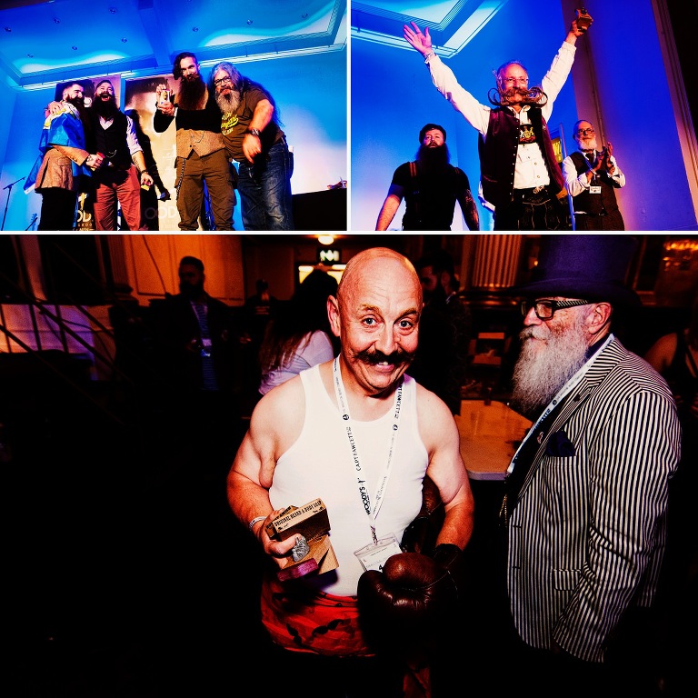Captain Fawcett sponsors a category at the british beard and moustache championships at the empress ballroom, Blackpool
