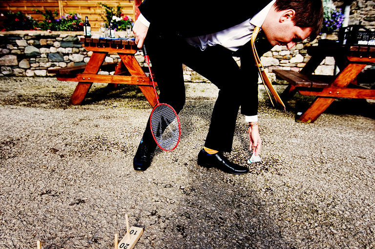 Wedding games at park house barn.