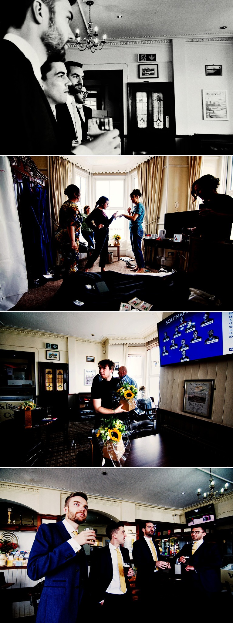 Ye olde fighting cock in arnside was where the bride and groom got ready for their wedding.