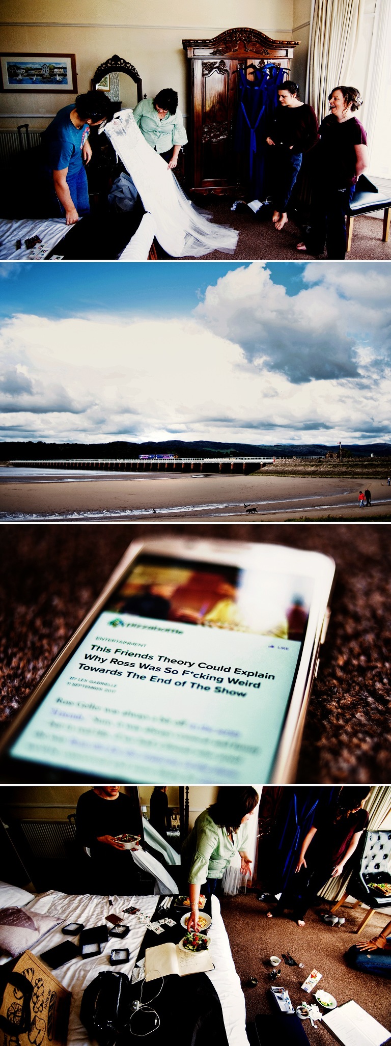 View across to the train track in arnside.