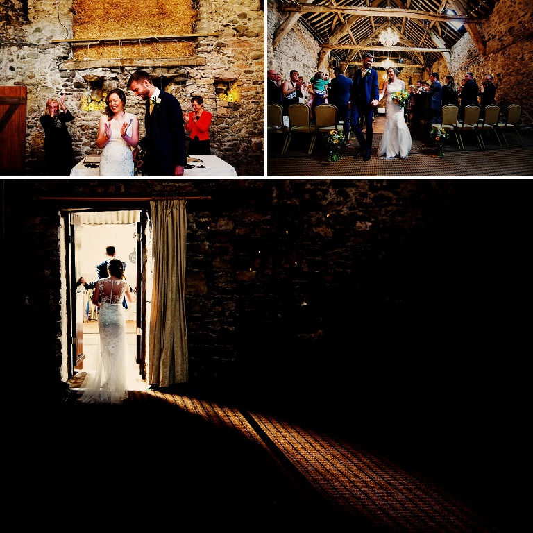 A park house barn sunflower ceremony.