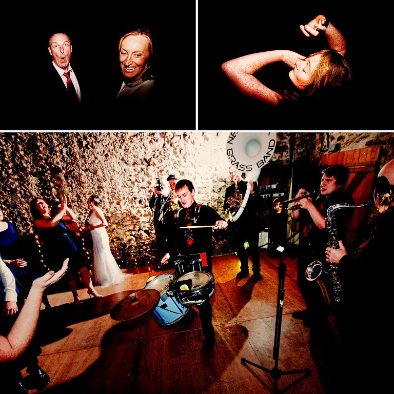 Park House Barn evening reception with new york brass band.