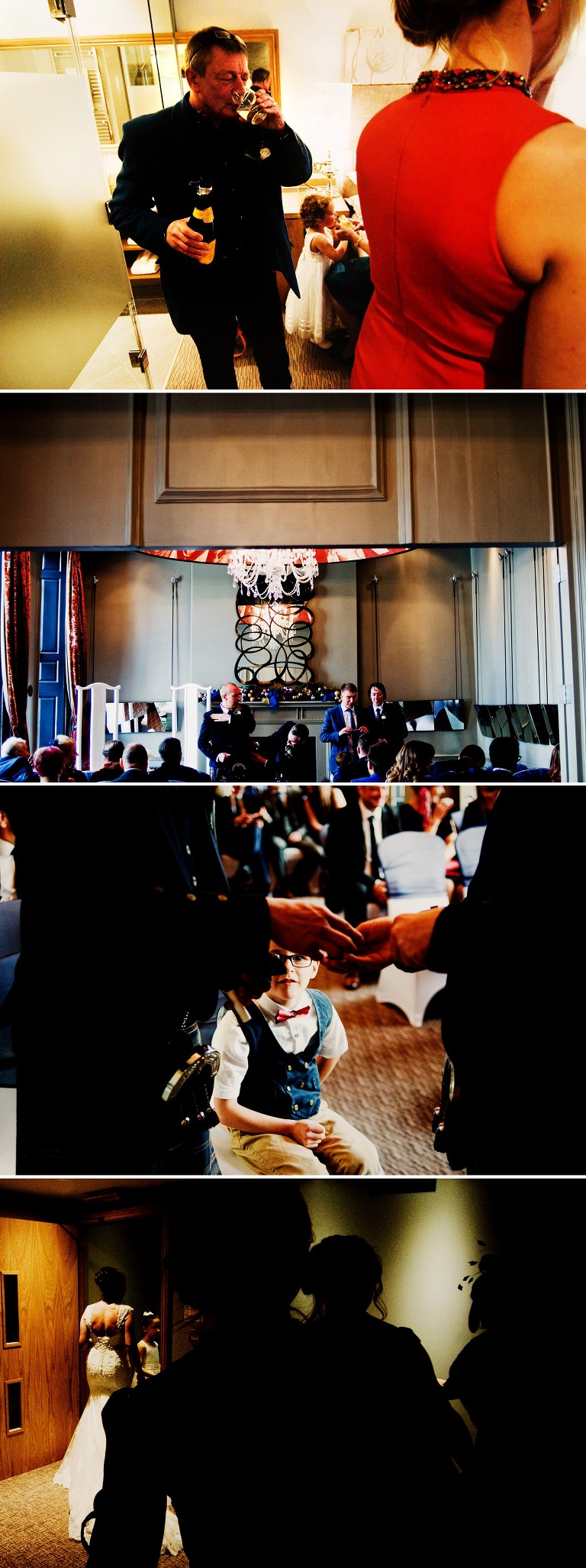 Wedding ceremony with registrars in The Grown Up room, Oddfellows in Chester.