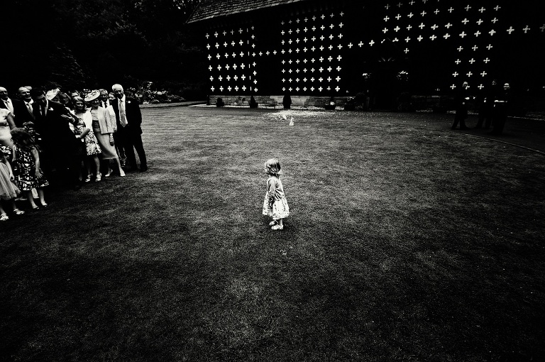 Young girl at a Samlesbury Hall Wedding.