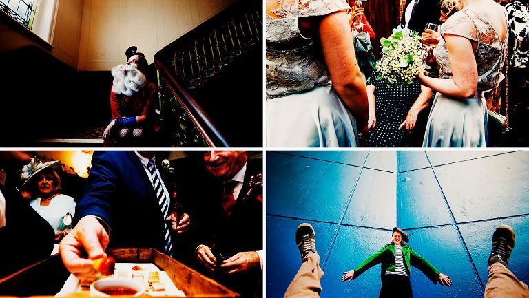 Wedding canopies and drinks at Holdsworth House in Halifax.