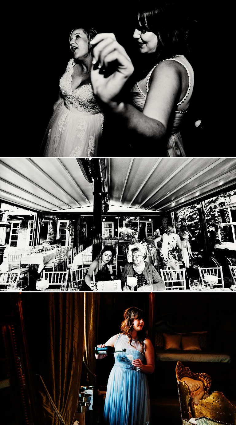 Nan and grand-daughter underneath the canopy in Eleven Didsbury House's garden.