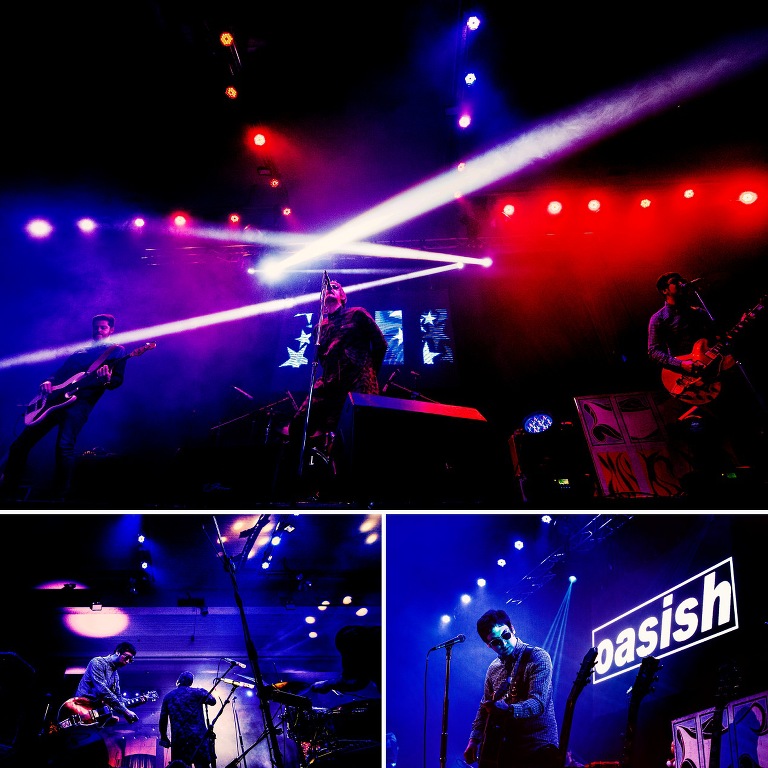Oasish tribute band playing at revival Music festival 2019.