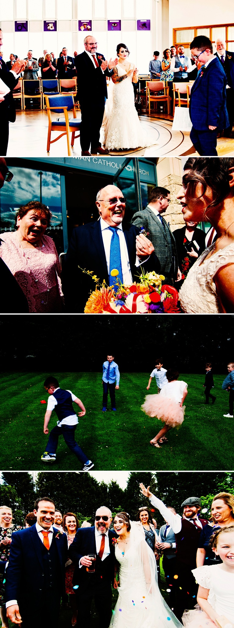 Kids playing football at The Hall at Marthall wedding.