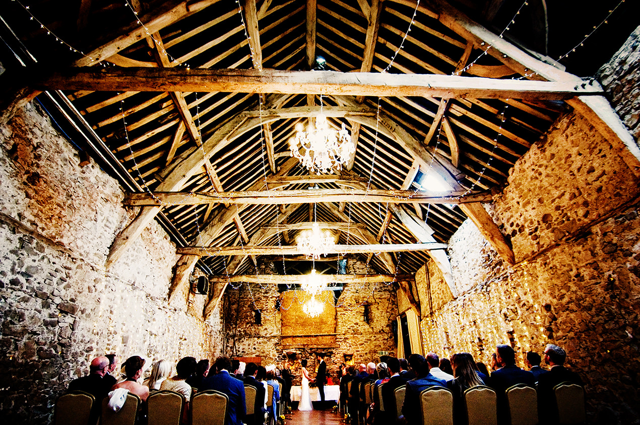 Inside Park House Barn wedding venue, Milnthorpe.