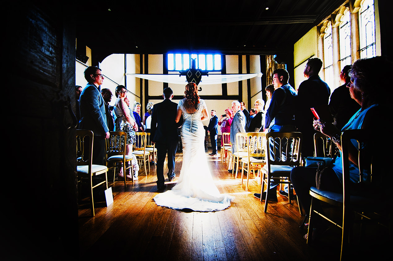 The chapel wedding room at Samlesbury Hall.