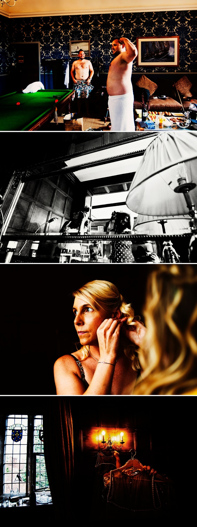 Groom and best man in the boys room