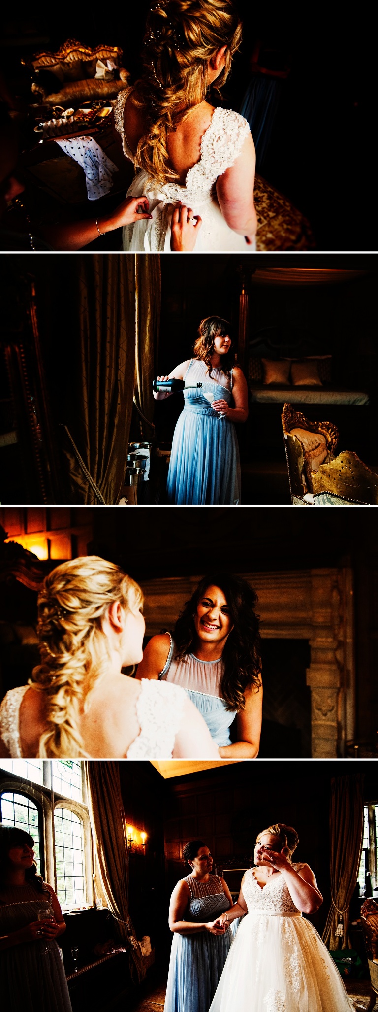 Bride in dress by wed2be at hengrave hall.