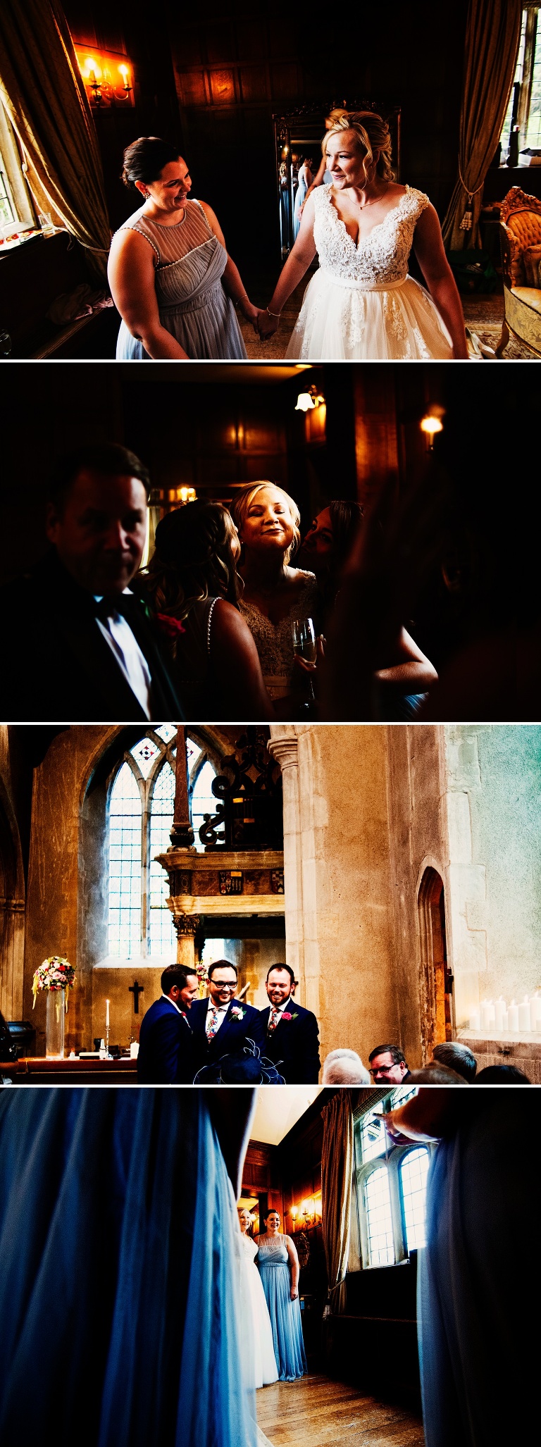 Bride with sister at hengrave hall.