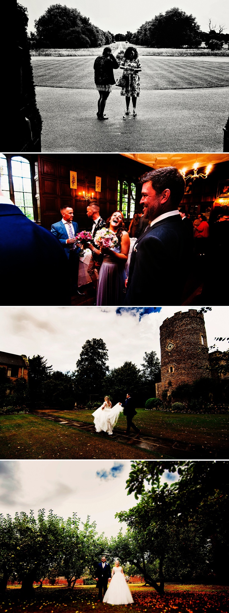 Long driveway and orchard at hengrave hall.