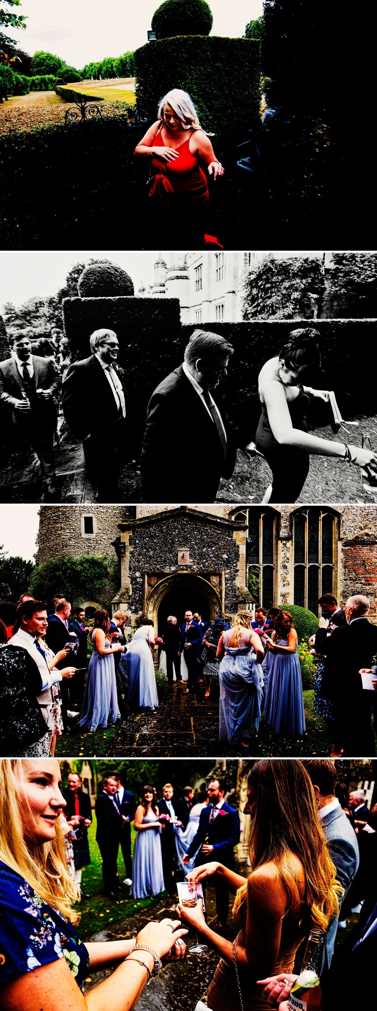 Wedding guests outside St John Lateran Church