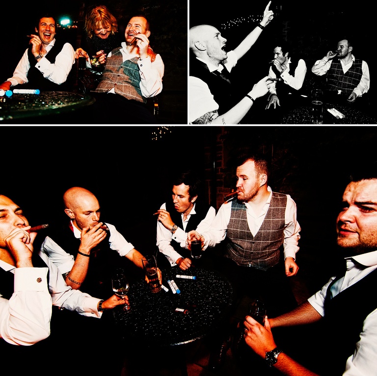 Groom and bestmen at a holdsworth house wedding.