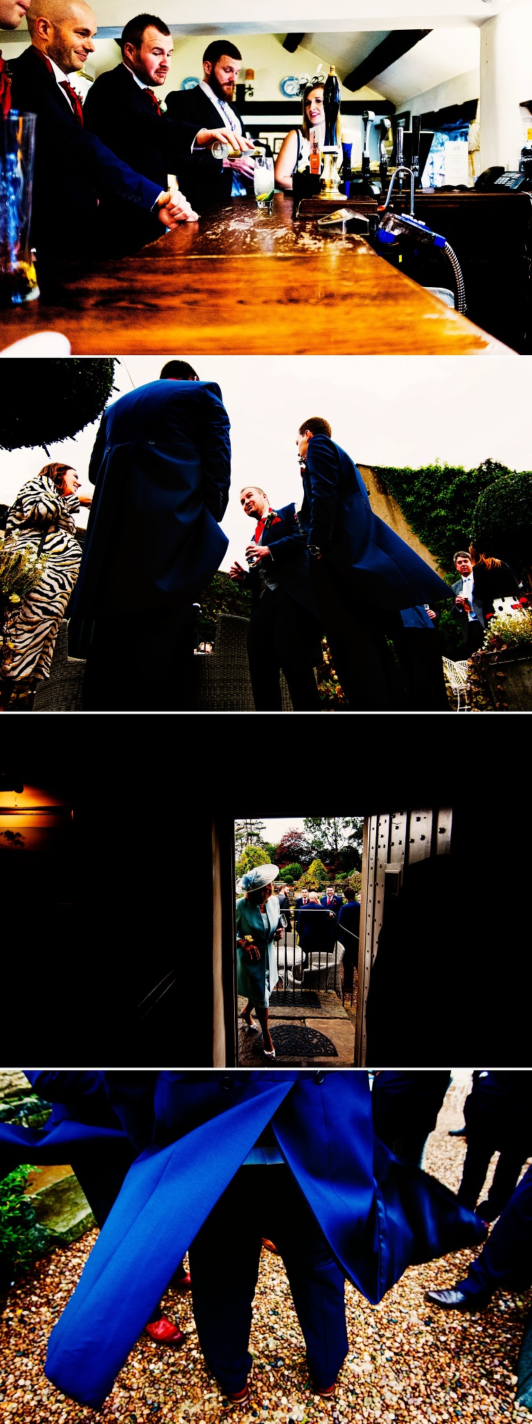 Groom before ceremony at Holdsworth House.