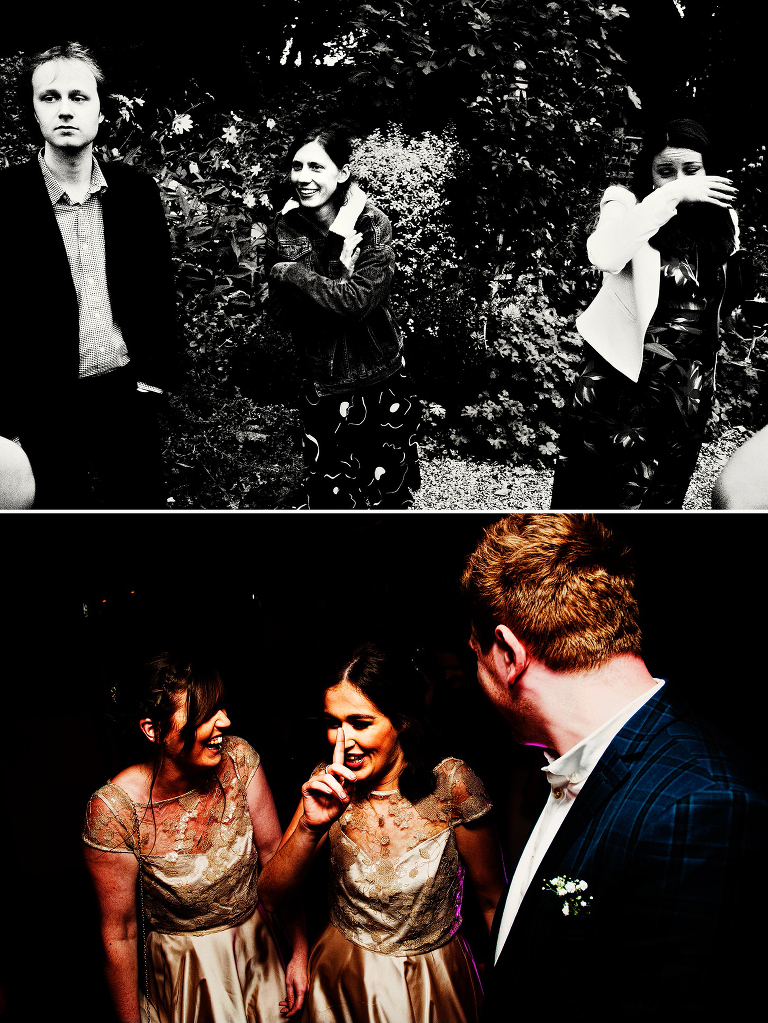 Outdoor summer wedding guests