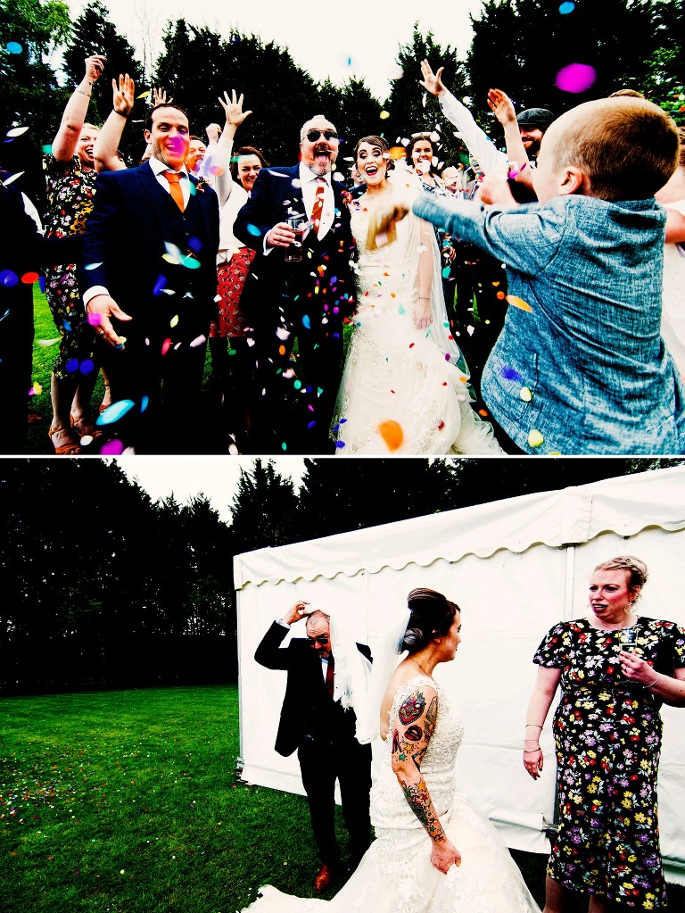 Tattooed cheshire bride.