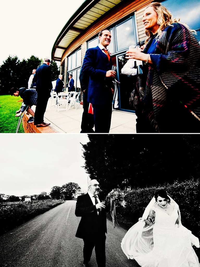 Wedding reception guests at a mexican inspired wedding.