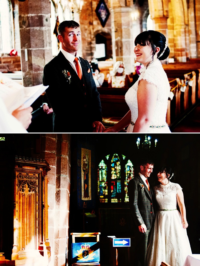 Small intimate wedding at Croston Church in Lancashire