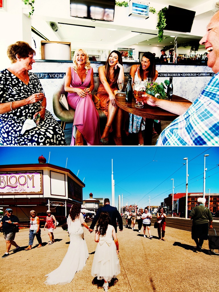 Wedding party at Bloom bar and North pier.