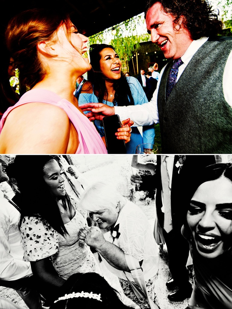 Wedding guests at bay horse pub in Lancaster.