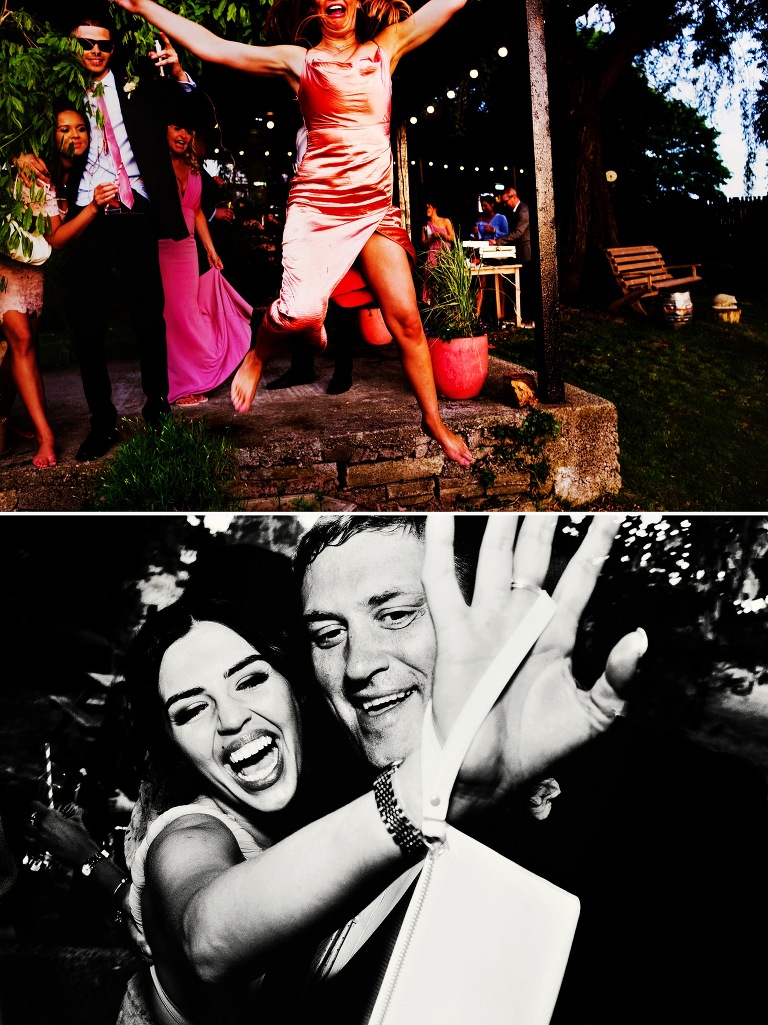 Guests dancing at a wedding at bay horse pub and willow barn in lancaster.