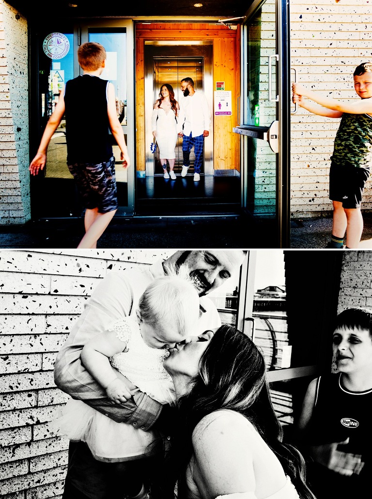 A summer seafront wedding in Blackpool.