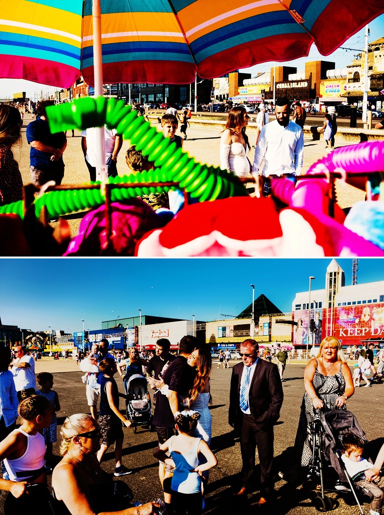 A colourful and fun summer seafront wedding in Blackpool, lancashire.