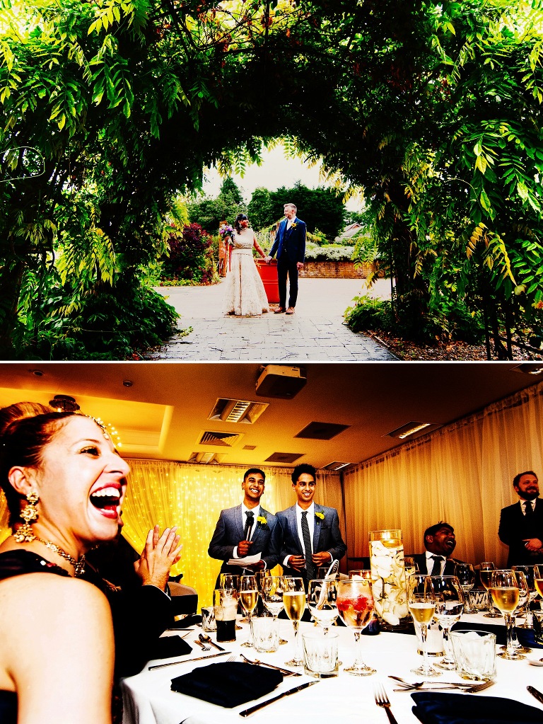 Speeches during a barton manor wedding.