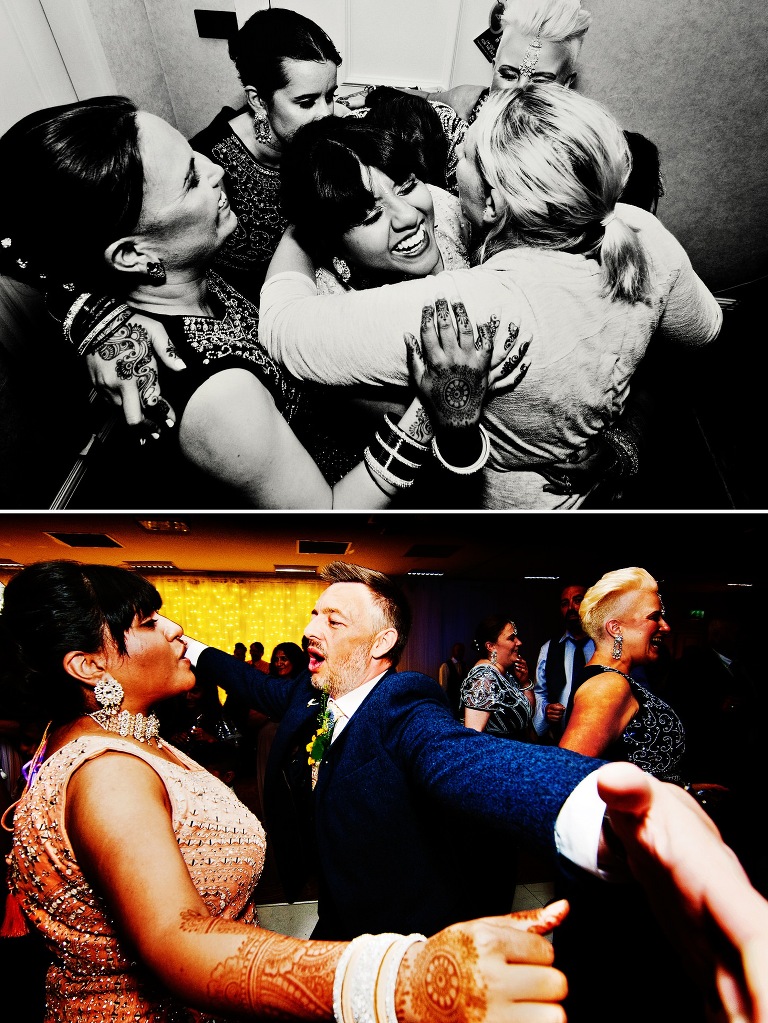 Barton Manor wedding with bride and groom dancing.