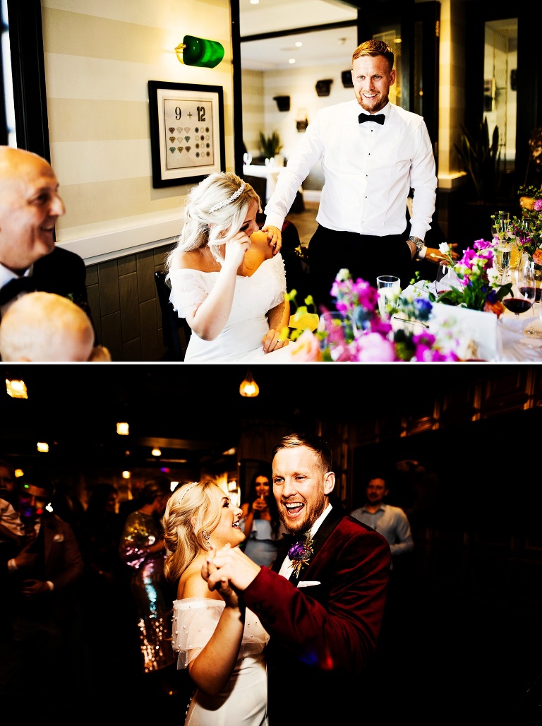 bride and groom's first dance at their hotel gotham wedding.
