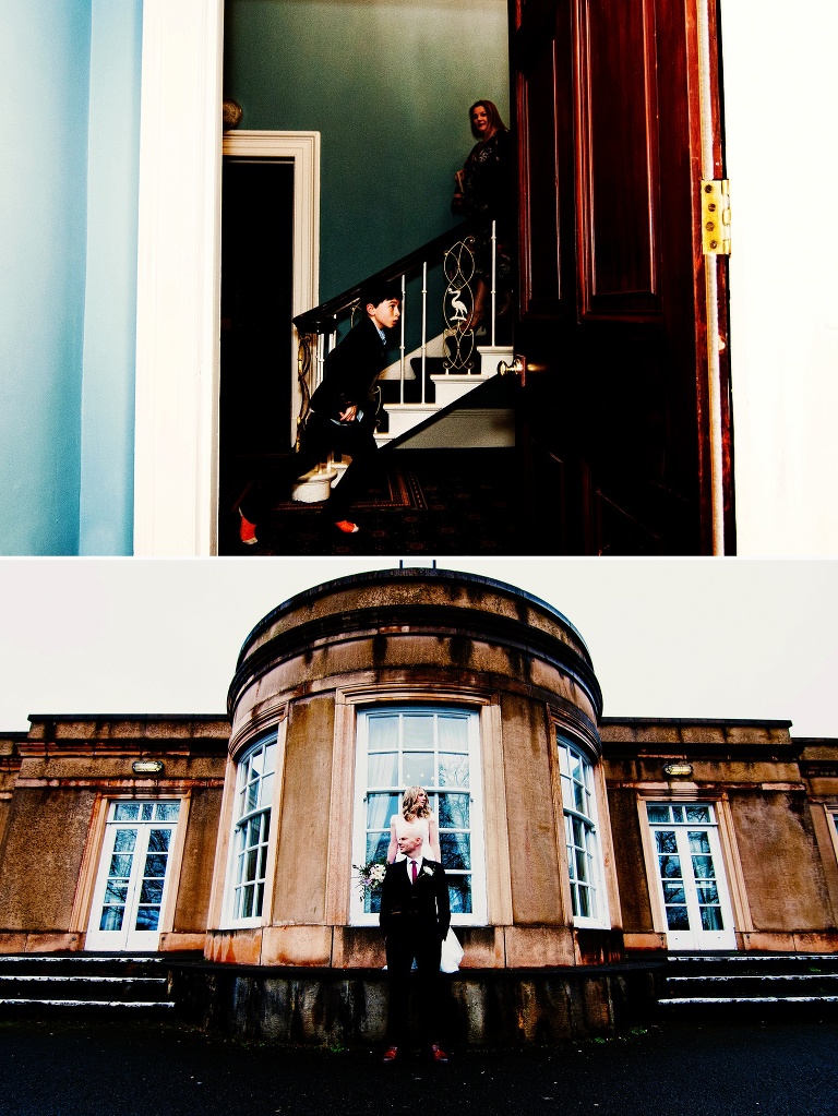 Cool wedding portrait at shaw hill hotel