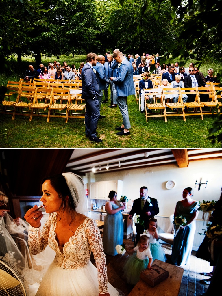 Outside wedding ceremony at Crockwell Farm.