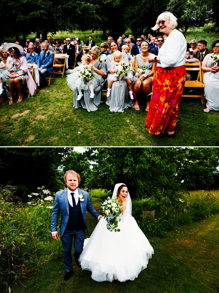 Just married at northamptonshire farm wedding.