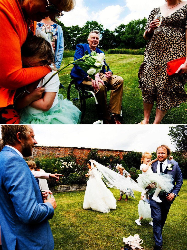 Documentary wedding photo at crockwell farm.