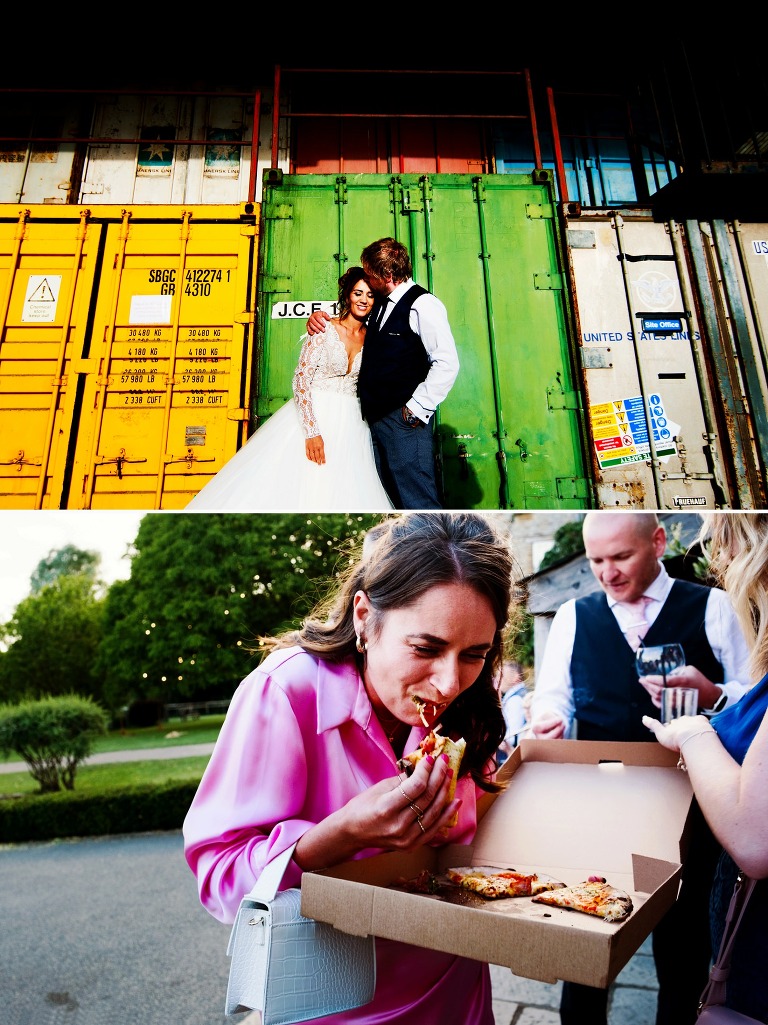 Pizza van at a northamptonshire wedding.