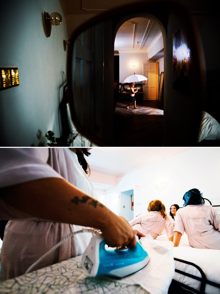 bride preperations at sparth house.