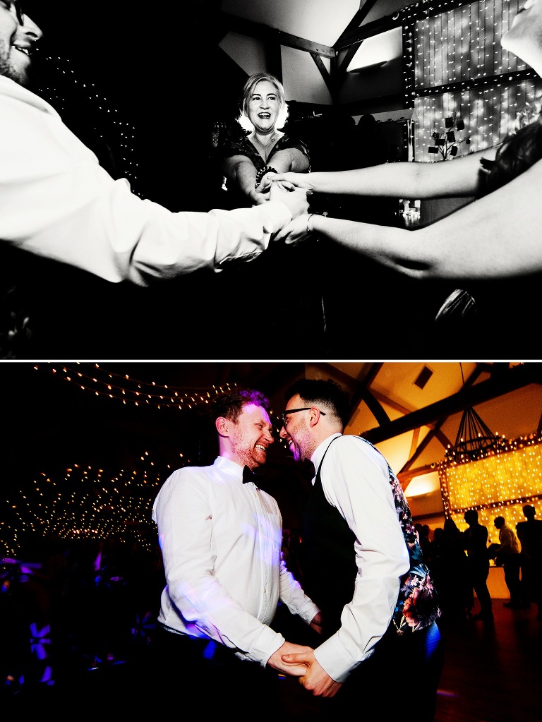 Same sex wedding at sandhole barn.