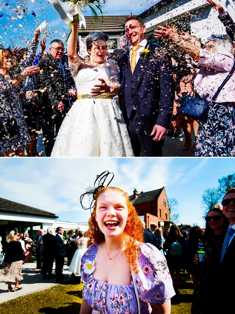 Confetti throwing at albert's Standish.