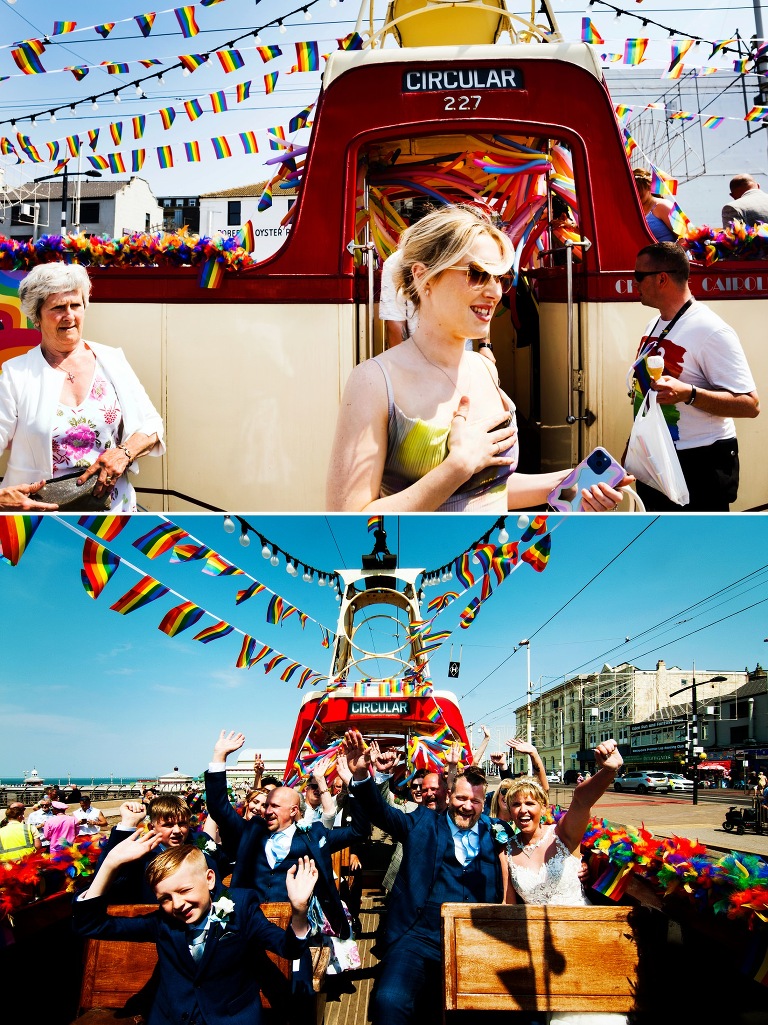 Pride Month wedding in Blackpool.