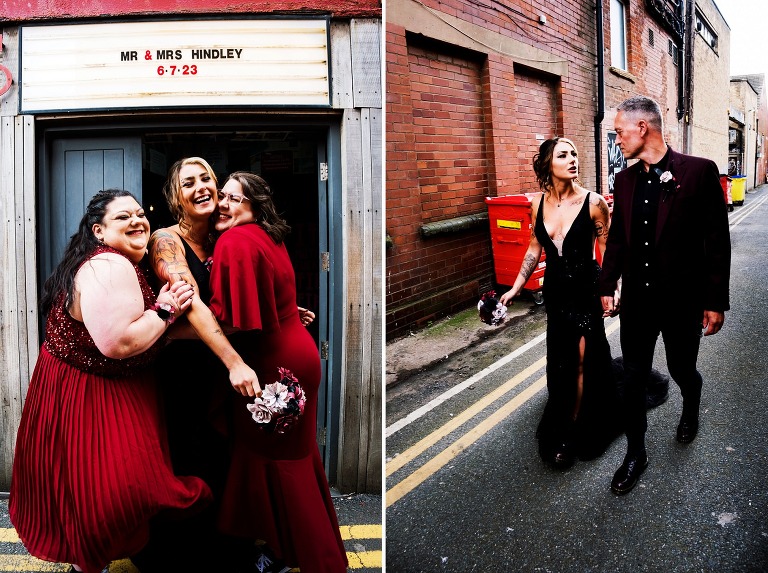 Wedding portraits ouside cirth blondes in blackpool.